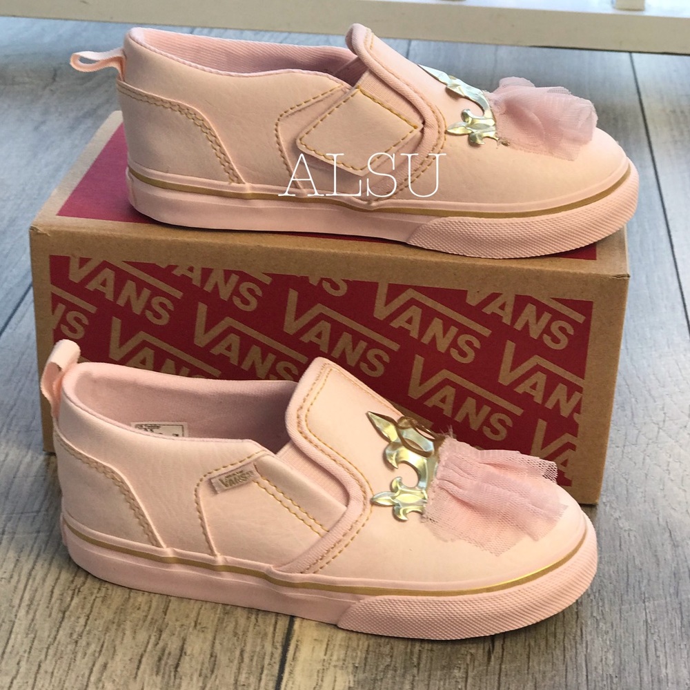 NWT Vans Asher V Crown Princess 👑 Girl’s AUTHENT - Picture 4 of 8